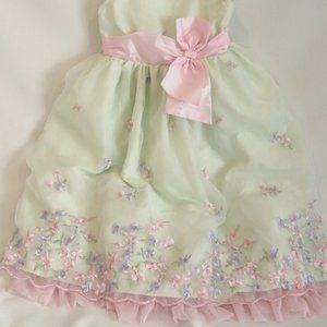 Jona Michelle beautiful girls dress, elegant, Easter dress, embroidered 6x